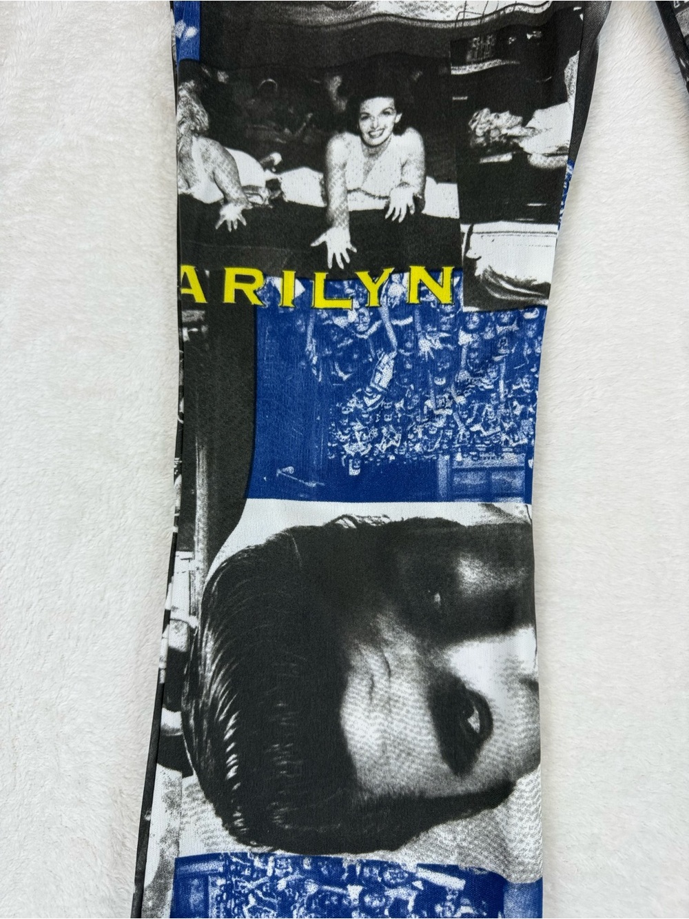 Vintage Taheri Elvis Marilyn Monroe Photo Collage Retro Flare Pants M USA NWT - Picture 6 of 10